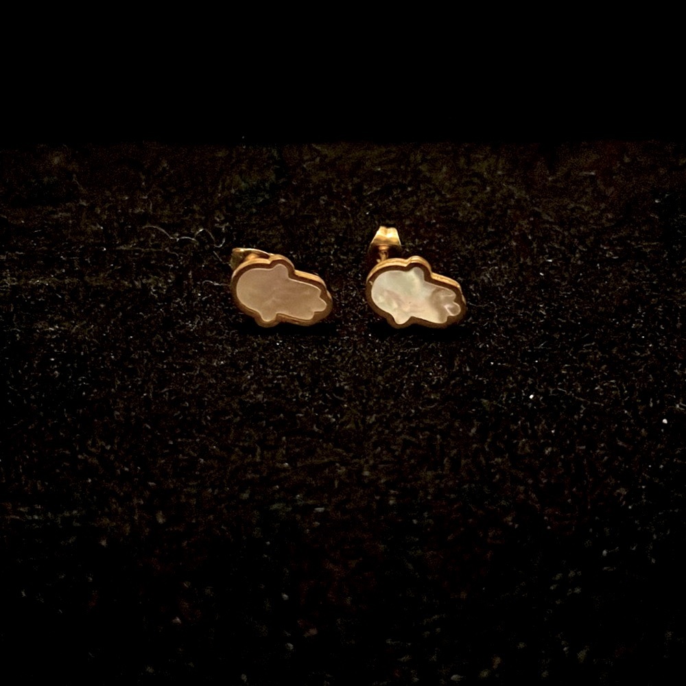 PERUVIAN Hamsa earrings with mother of Pearl 🌟